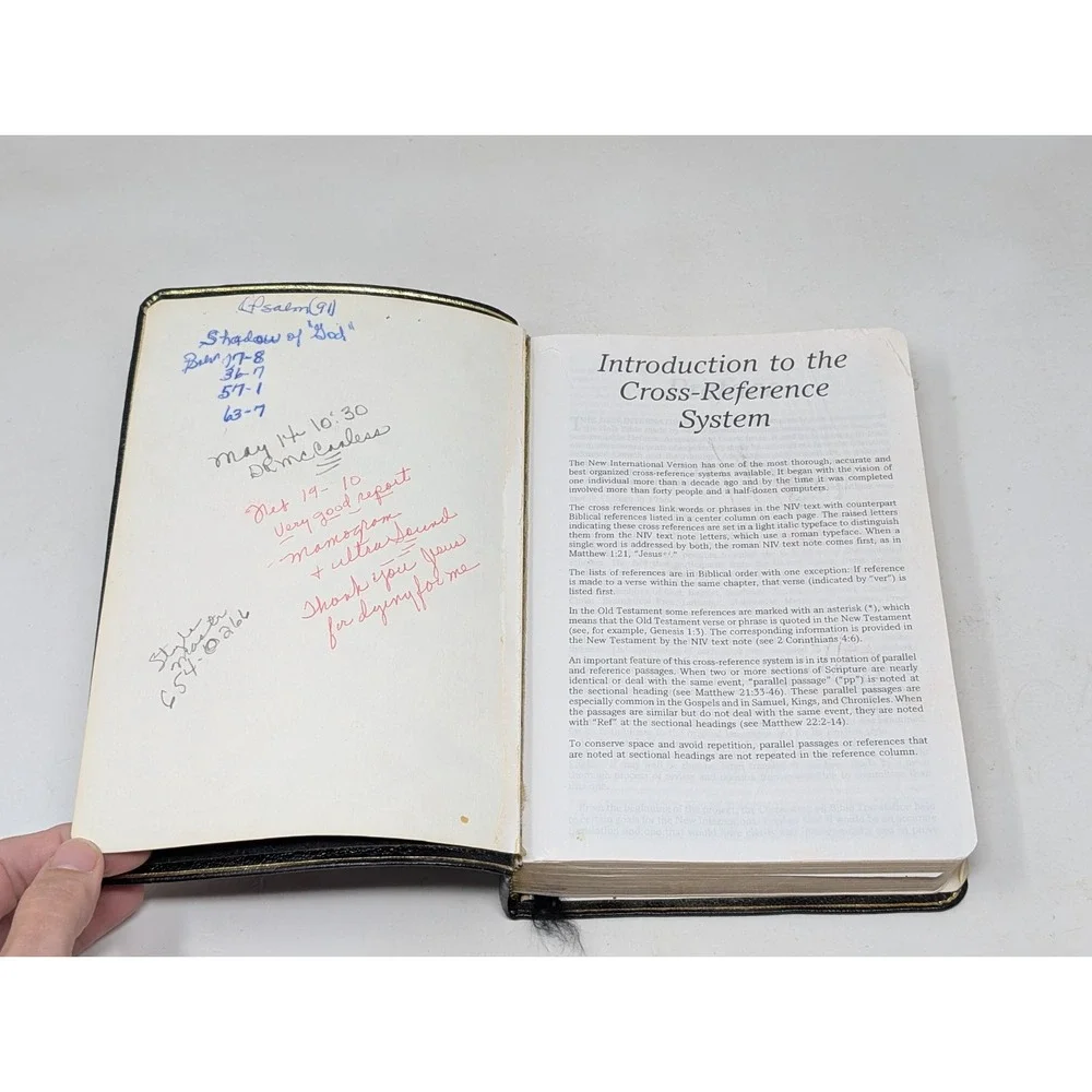 NIV Classic Reference Edition Bible 1988 Top Grain Black Leather‎ Zondervan USA